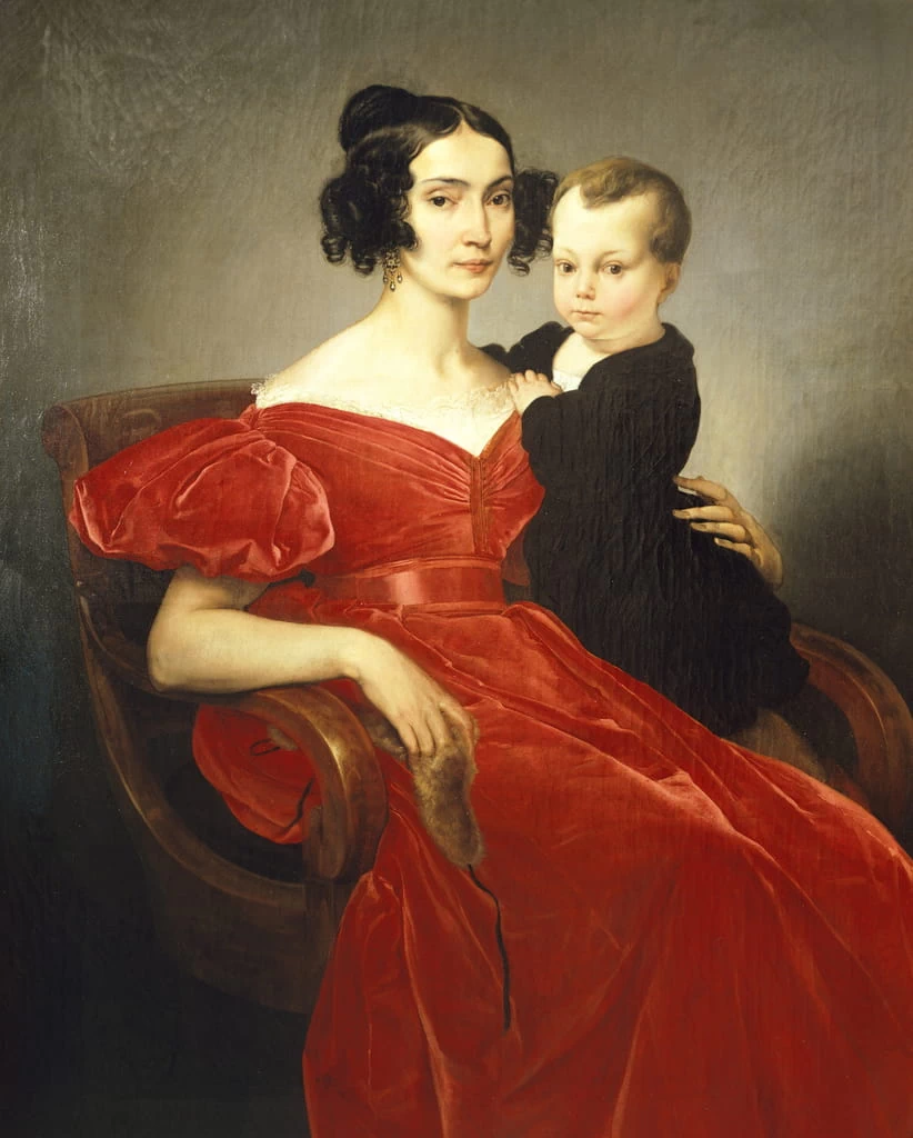 Ritratto della contessa Teresa Zumali Marsili col figlio Giuseppe - 1833, Museo Civico, Lodi